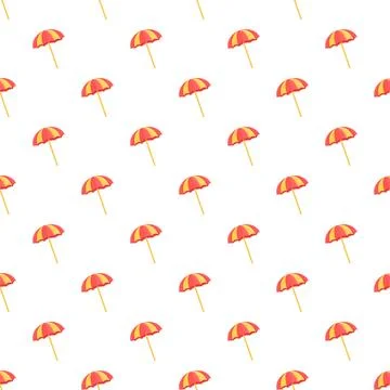 Repeating red and yellow beach parasol pattern 库存插图