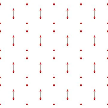 Repeating red arrows pointing up in pattern background Illustrazione stock