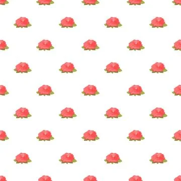 Repeating red azalea flower pattern background Illustrazione stock