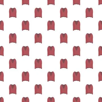 Repeating red cardigan pattern creating a fashion background Illustrazione stock