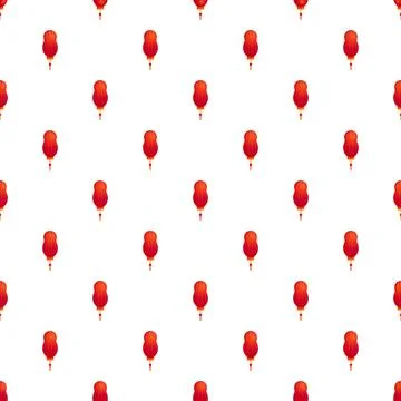 Repeating red chinese lantern pattern celebrating asian culture Stockillustratie