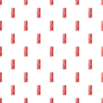 Repeating red clothespin objects creating seamless laundry pattern 스톡 일러스트