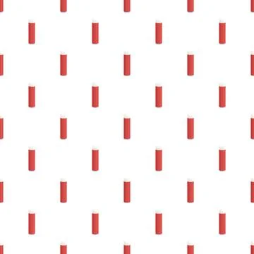 Repeating red cosmetic spray bottles pattern on white background Stock Illustration