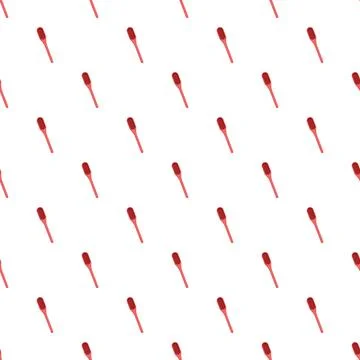 Repeating red culinary spoon pattern on white background Illustrazione stock