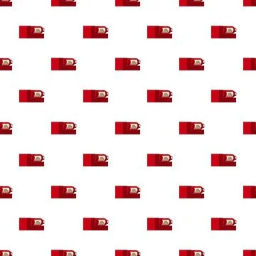 Repeating red fire alarm bell pattern background Stock Illustration