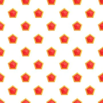 Repeating red gem pentagon shapes pattern background イラスト素材