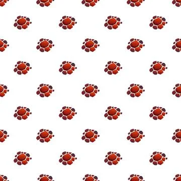 Repeating red gem stone pattern on white background Stock Illustration