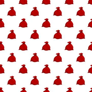 Repeating red gift bags creating seamless pattern イラスト素材