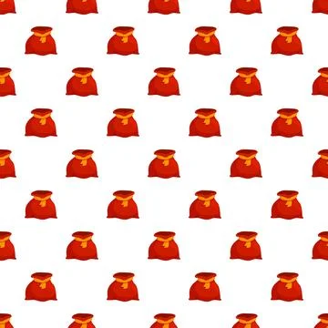 Repeating red gift bags pattern for christmas celebration 库存插图