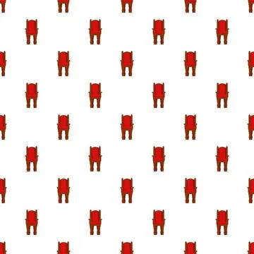 Repeating red high back chairs pattern symbolizing royalty Stock Illustration