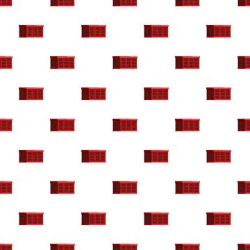 Repeating red retail counter pattern on white background Stock Illustration