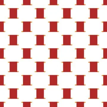 Repeating red scroll patterns creating an elegant background Stock Illustration