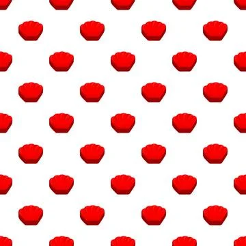 Repeating red seashell pattern creating a marine background Stock Illustration