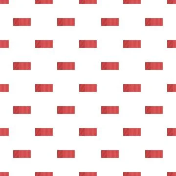 Repeating red shipping containers forming seamless pattern Stock Illustration