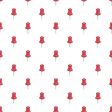Repeating red thumbtack push pin pattern background Stock Illustration