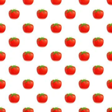 Repeating red tomatoes creating a fresh vegetable pattern Stock Illustration