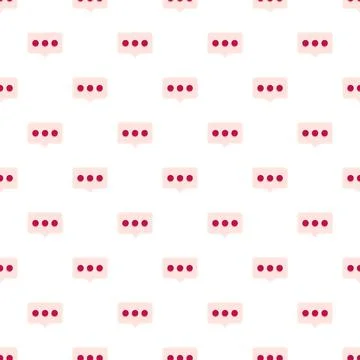 Repeating red typing dots chat message pattern Illustrazione stock