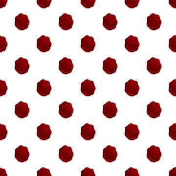Repeating red wax seals forming seamless pattern Stock Illustration