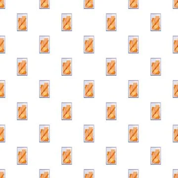 Repeating refreshing orange drink glass seamless pattern Stock Illustration