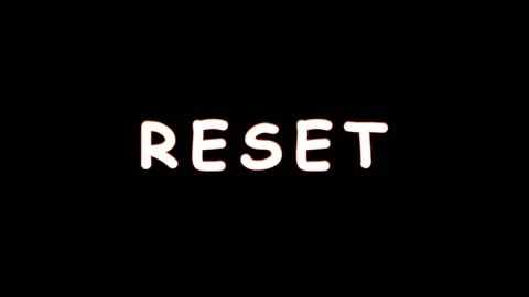 Repeating reset button illuminated against black background during digital .. Video stock 344036814