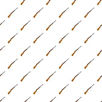 Repeating rifle icons in a diagonal grid on a white background Stock Illustration
