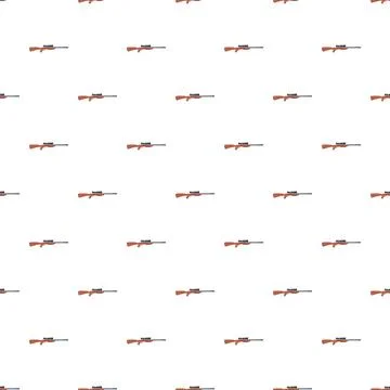 Repeating rifle pattern creating hunting weapon background Stock Illustration