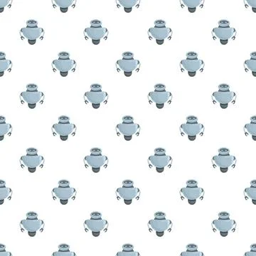 Repeating robot automation pattern for artificial intelligence Stock Illustration