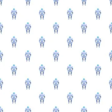 Repeating robot pattern representing artificial intelligence technology Stockillustratie