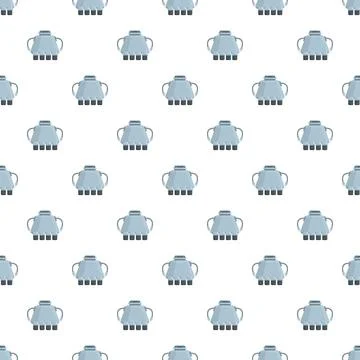 Repeating robot pattern representing futuristic innovation and technology Illustrazione stock