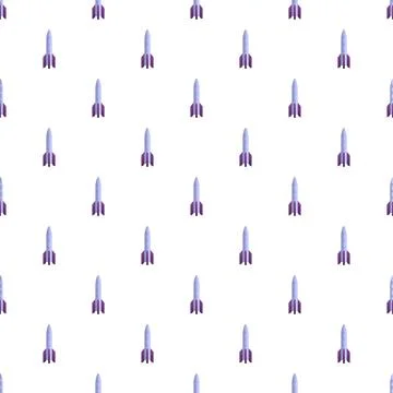 Repeating rocket pattern on white seamless background イラスト素材