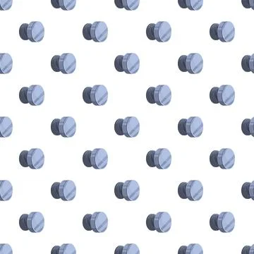 Repeating round door handles seamless pattern background Illustration
