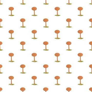 Repeating round empty wooden signs pattern Illustrazione stock
