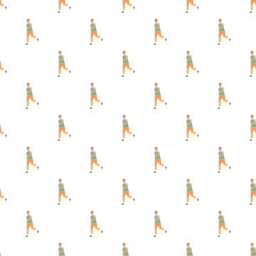 Repeating runner pattern showing an active man jogging Illustrazione stock