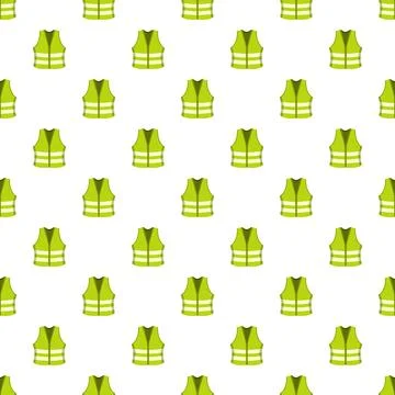 Repeating safety vest pattern creating protective background Stock Illustration