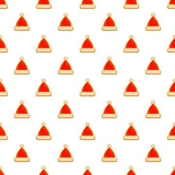 Repeating santa hat pattern for festive christmas design Stockillustratie