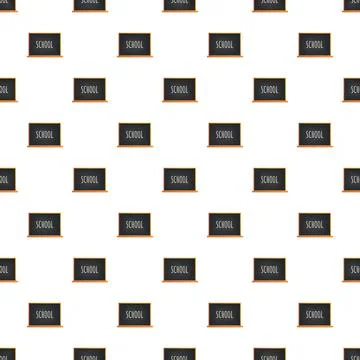 Repeating school chalkboard pattern on white background Stock Illustration
