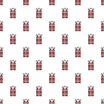 Repeating scuba diving equipment oxygen tank pattern Stock Illustration