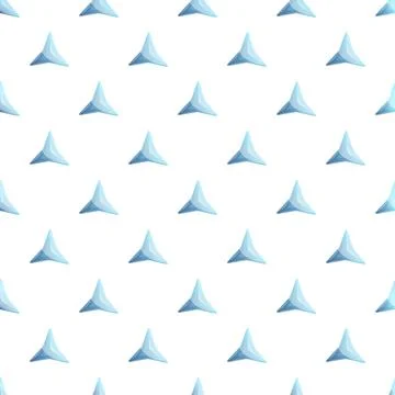 Repeating seamless abstract blue triangle geometric pattern 库存插图