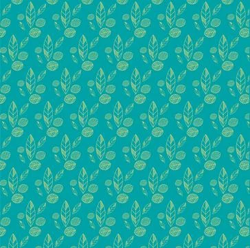 Repeating seamless leaf pattern vector illustration Stock Illustration
