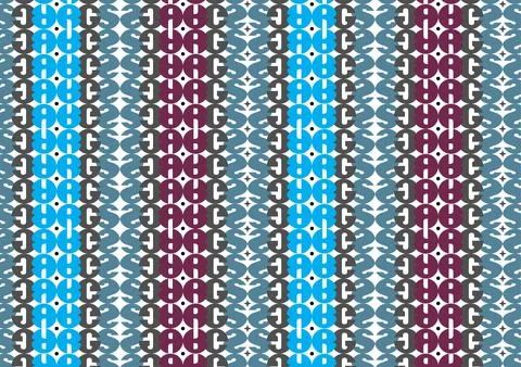 Repeating seamless pattern featuring a geometric motif square shape vector Stock Illustration