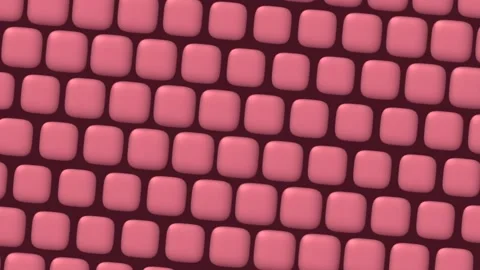 A repeating seamless pattern featuring many rounded pink squares arranged i.. Stock Footage 347464722