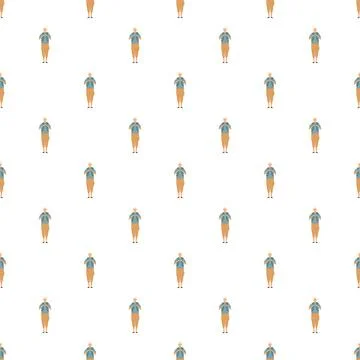 Repeating senior man avatar character pattern design Stock Illustration