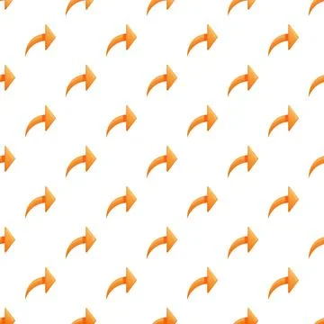 Repeating share arrows creating seamless orange pattern Illustrazione stock