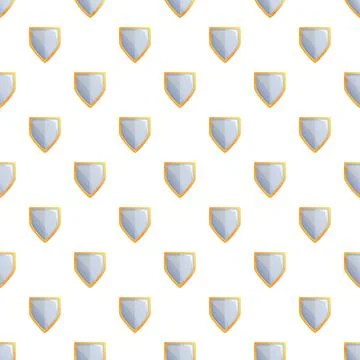 Repeating shield pattern providing security and protection background 스톡 일러스트