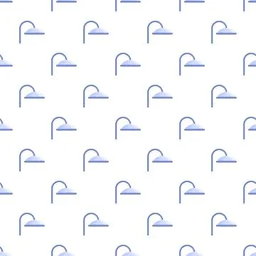 Repeating shower head icons creating seamless bathroom pattern Stock Illustration