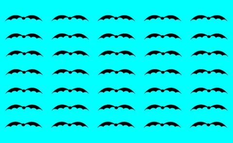 Repeating silhouettes of bats Stock Illustration