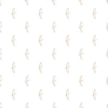 Repeating simple bow pattern presenting archery concept Stockillustratie