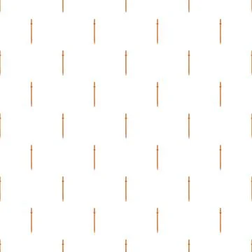 Repeating simple brown sword pattern on white background Stock Illustration
