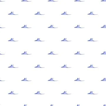 Repeating simple manta ray or stingray pattern Illustrazione stock