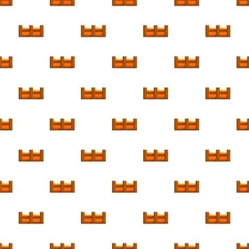 Repeating simple pixel art fire pit pattern background Illustrazione stock